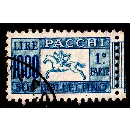 Italy 1957 Parcel Post 1000L Used Stamp Horse