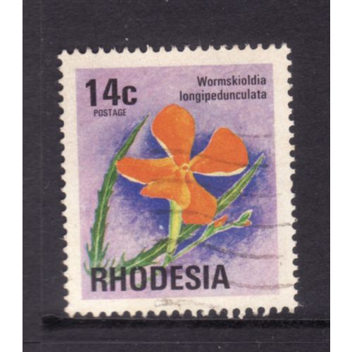 RHODESIA 1974 SG 500 14c WILD PIMPERNEL FINE USED