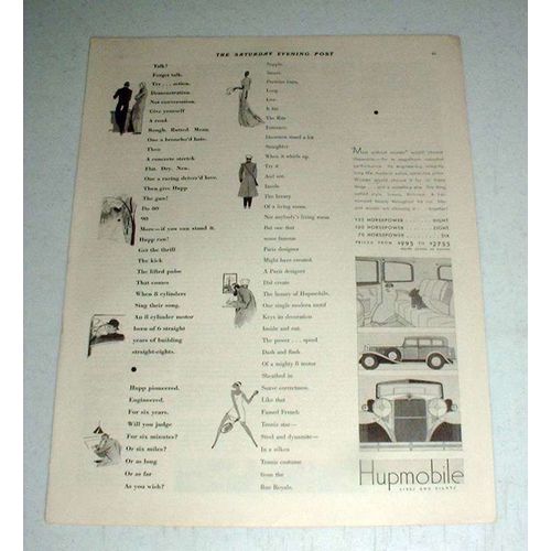 1930 Hupmobile Car Ad - Talk? Try Action!