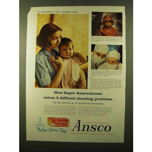 1958 Ansco Super Anscochrome Film Ad - Jacques Lowe