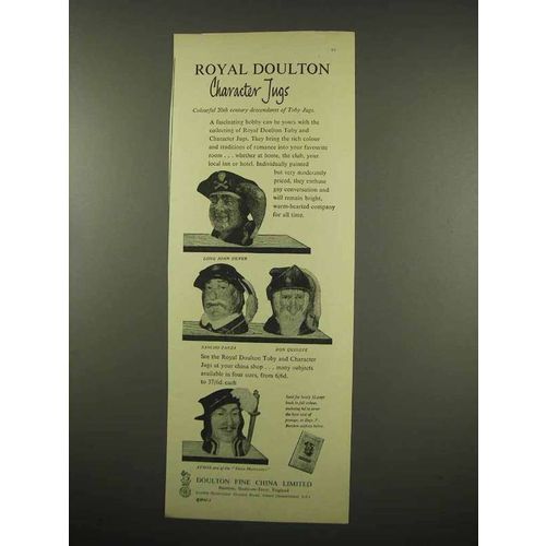 1957 Royal Doulton Character Jugs Ad - Long John Silver