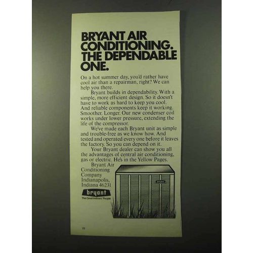 1971 Bryant Air Conditioning Ad - The Dependable One