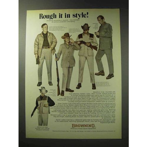 1971 Browning Sportsman's Apparel Ad - Rough It