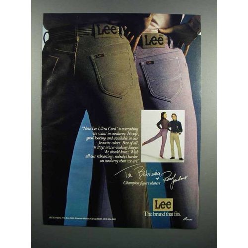 1983 Lee Ultra Cord Ad - Tai Babilonia, Randy Gardner