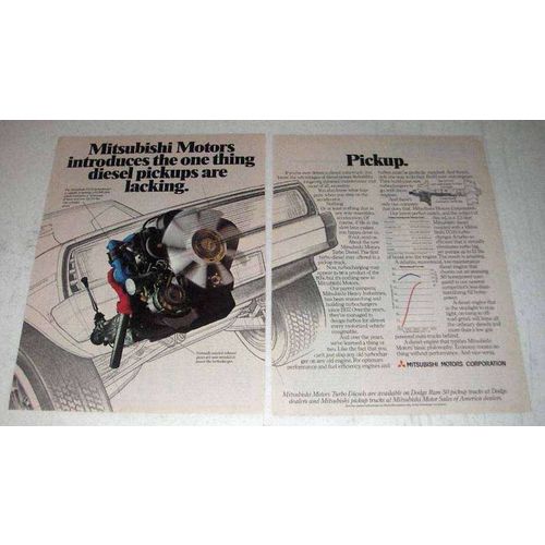 1983 Mitsubishi Truck Ad - Diesel Pickups are Lacking