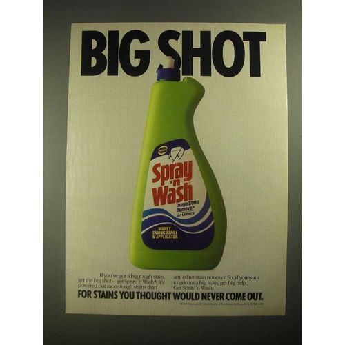 1987 Spray 'n Wash Ad - Big Shot