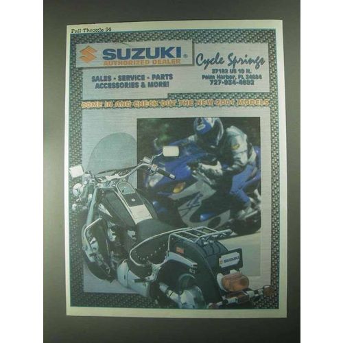 2001 Suzuki Motorcycle Ad - Cycle Springs