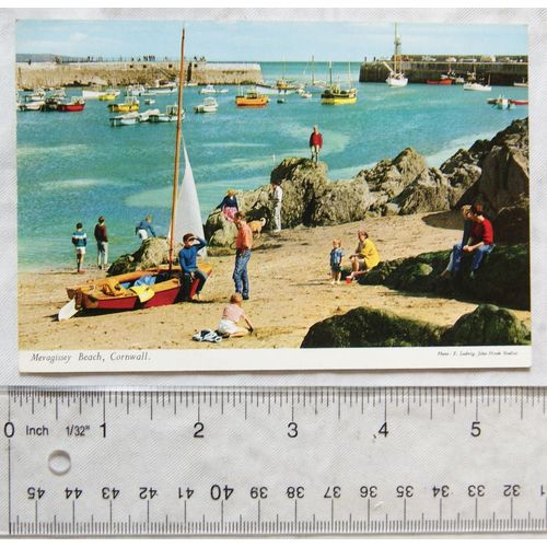 1970 postcard Mevagissey Beach