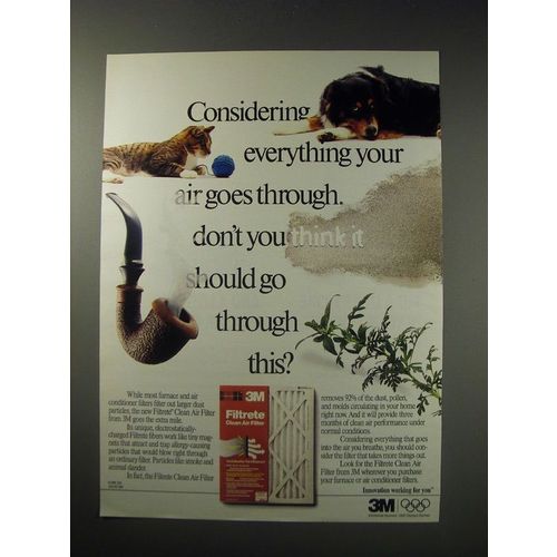1991 3M Filtrete Clean Air Filter Ad - Considering everything