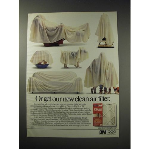 1991 3M Filtrete Clean Air Filter Ad - Or get our new clean air filter.