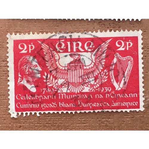 Eire Ireland 1939 USA Constitution 2d POTUS Washington Used SG 109 Sc 103 stamp