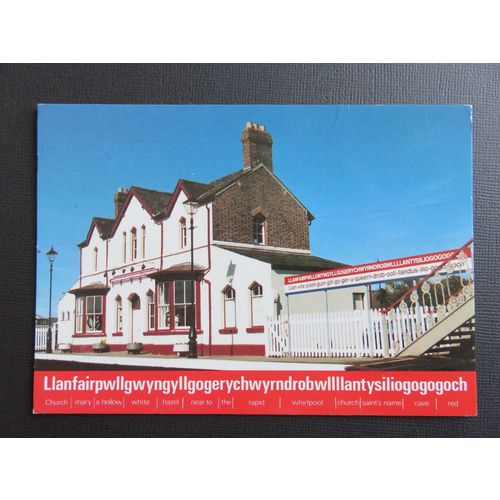 LLanfairpwllgwyngyllgogerychwyrndrobwlll  lantysiliogogogoch Station Postcard #1