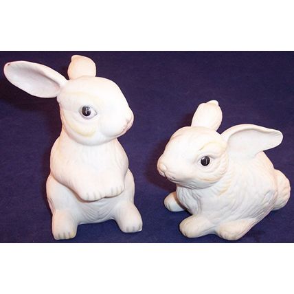 Vintage Pair of Bunny Rabbits, Wildlife Collection by Jonathon Byron Arnart 1982