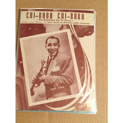 Louis Prima..Chi-Baba Chi-Baba..Sheet Music vg ++