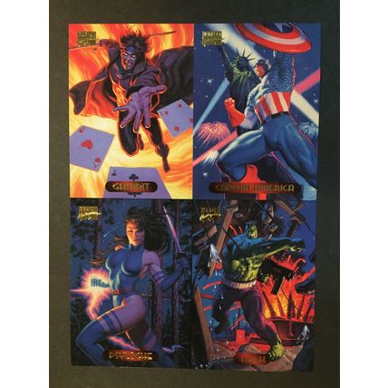 Marvel Masterpieces '94 (Series III) Trading Cards (1994) uncut promo sheet