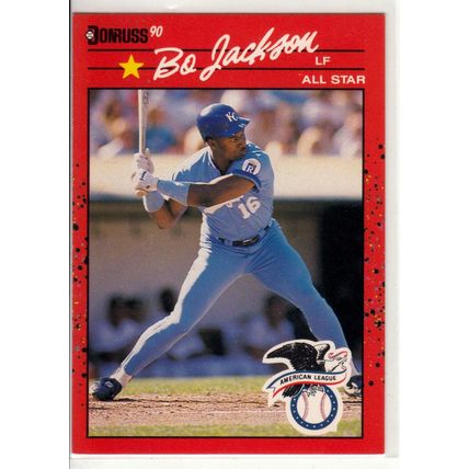 1990 Donruss baseball Bo Jackson card 650- NM - Royals All Star