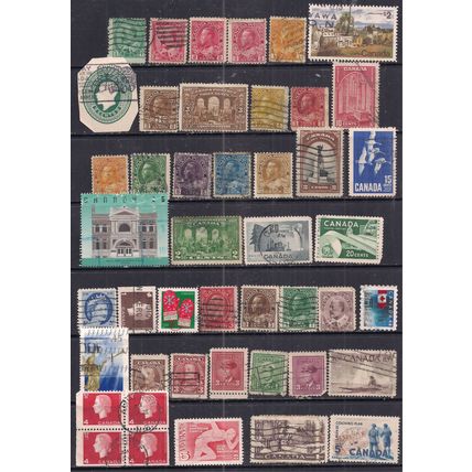 Canada Selection of 45 used stamps ( L879 )