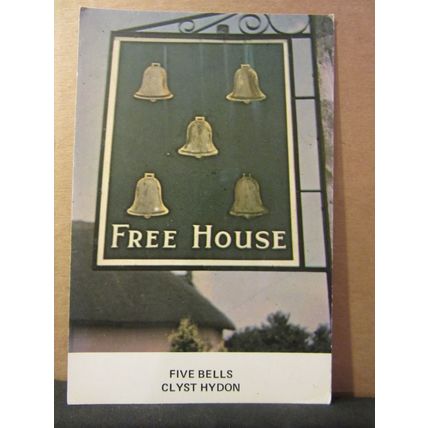 FIVE BELLS INN, CLYST HYDON, DEVON .unused postcard =