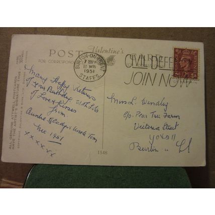 WHEN am I going to see you used vintage postcard Mabel Lucy Atwell 1951 pm #