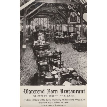 Waterend Bar Restaurant St Albans Herts Real Photo Postcard