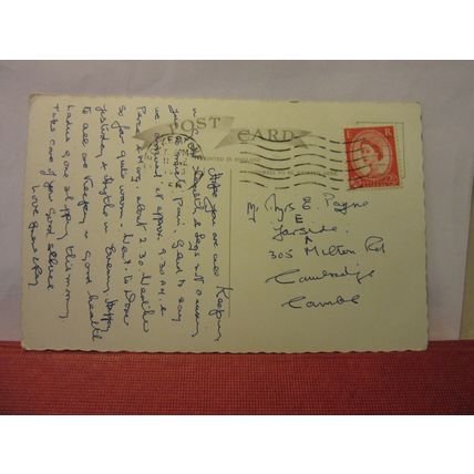 multiview, FOLKESTONE, KENT.. used vintage postcard 1963 pm. spaniel dog =