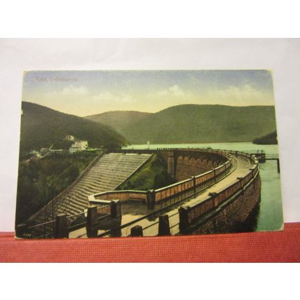 URFTTALSPERRE, EIFEL, GERMANY unused antique postcard URFT DAM #