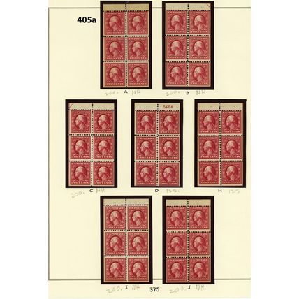Early High Quality Booklet Pane Collection Many VF NH Cat $1859.75 - Stuart Katz
