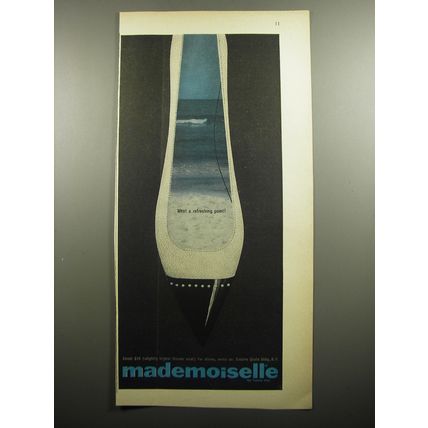 1957 Mademoiselle Shoes Ad - What a refreshing point