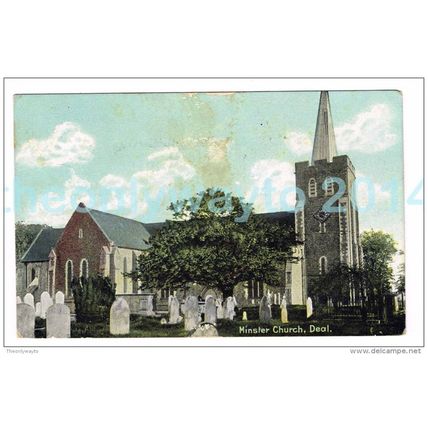 MINSTER CHURCH, DEAL, KENT, ENGLAND, c1910/20s?, Postcard