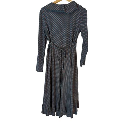Matilda Jane Ruffled Wrap Dress Teal Blue Orange Size Large