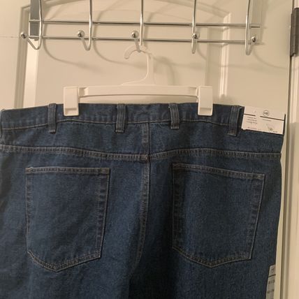 Harbor Bay Men's Big & Tall Blue Jeans Pockets Rugged Loose Fit Size 48x34