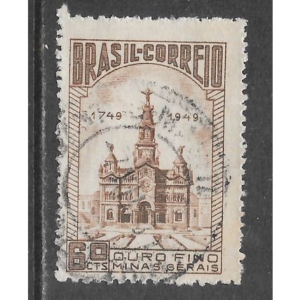 BRAZIL 1949 OURO FINO FOUNDING 200 YEARS USED 60Cr
