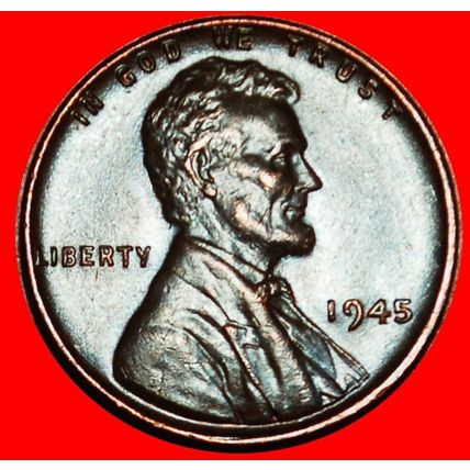 Ⰶ 2 SOLD WHEAT PENNY (1909-1958):USA★1 CENT 1945! WAR 1939-★LOW START★NO RESERVE