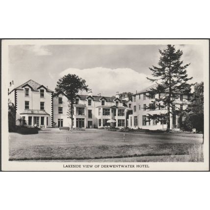 Lakeside View of Derwentwater Hotel, Keswick, Cumberland, 1960 - WH Moss RPPC