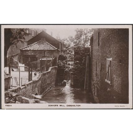 Denyer's Mill, Carshalton, Surrey, c.1905-10 - Rapid Photo RP Postcard