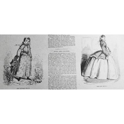 Town And Country - Story & 6 Prints - Harper's Weekly - February 6, 1858