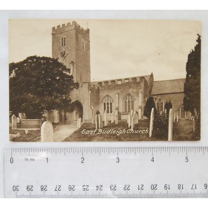 vintage postcard East Budleigh Church