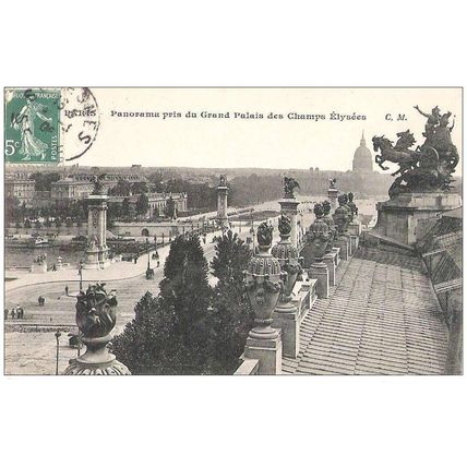 75 - Paris - Panorama pris du grand palais des champs Elysées