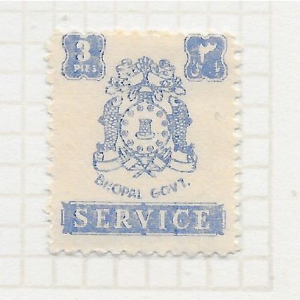BHOPAL STATE INDIA 1945 3p MINT MH