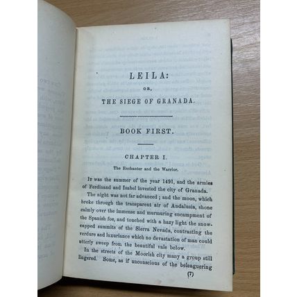 RARE* 1879 SIR EDWARD BULWER LYTTON "LEILA etc" FICTION USA ANTIQUE BOOK (P4)