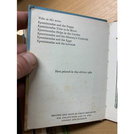 RARE* 1960 EPAMINONDAS AND THE LETTUCES CONSTANCE EGAN SMALL HARDBACK BOOK (P2)