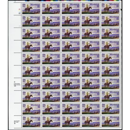 Montana Sheet of Fifty 25 Cent Postage Stamps Scott 2401