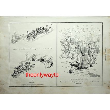 Wonderful Dachshund, Victorian Cartoon (More, Reverse), Book Illustration, 1895