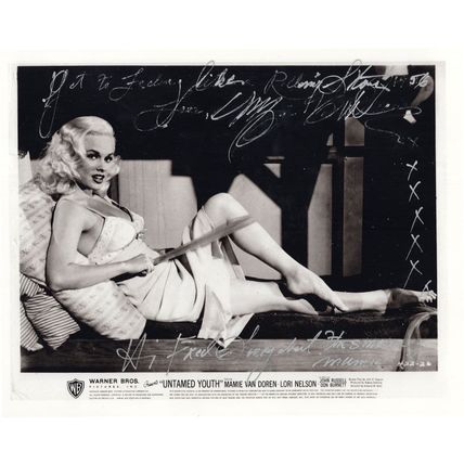 Mamie Von Doren Untamed Youth Rolling Stone 10x8 Hand Signed Photo