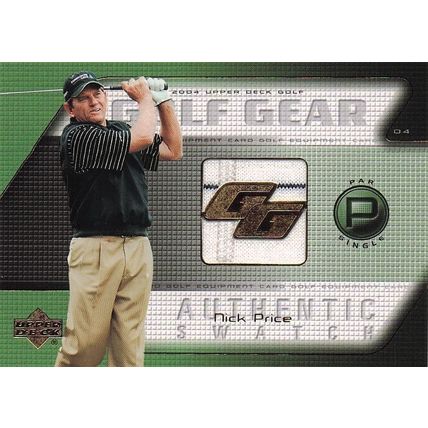 Nick Price Golf Gear 2004 Authentic Real Shirt Swatch Upper Deck Card