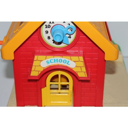 VTG Fisher Price Little People School House Playground Bus 80s Toys 2550 Set