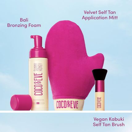 Coco & Eve Sunny Honey Bali Bronzing Bundle (Medium). All Natural Sunless Tannin