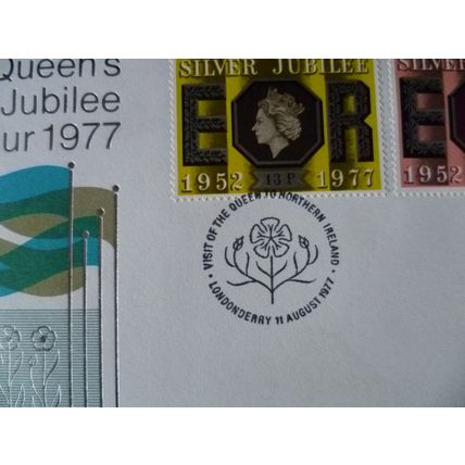 1977 GB Queen's Silver Jubilee Tour 3 postmark covers flax dragon crown royalty