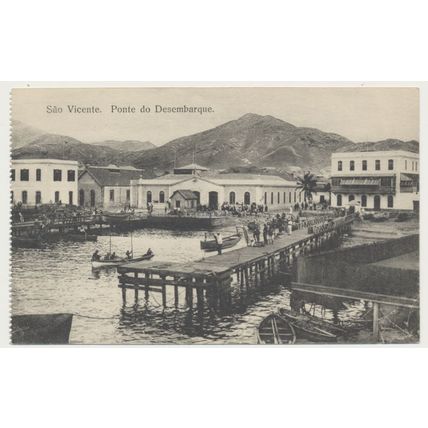 Cape Cabo Verde : SAO VICENTE : Ponte do Desembarque : early 20th C. RPPC