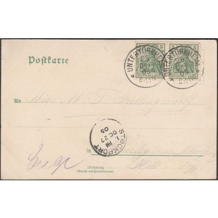 Gruss aus dem Hirsch in Untertürkheim, 1905 - Freytag AK